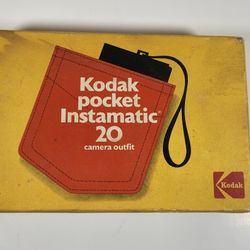 KODAK Pocket Instamatic 20 Camera In Original Box Vintage 1970’s