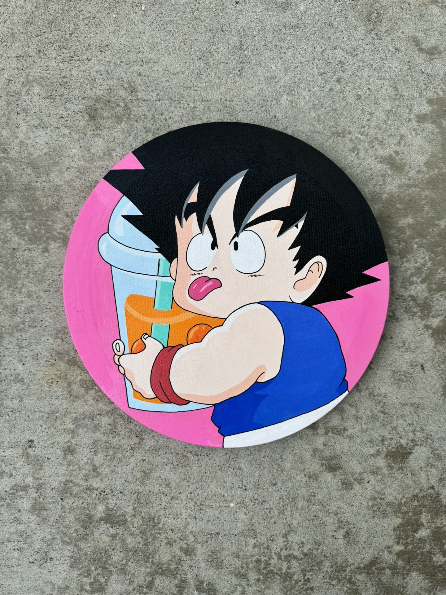 Dragon Ball Goku x Boba Drink Painting