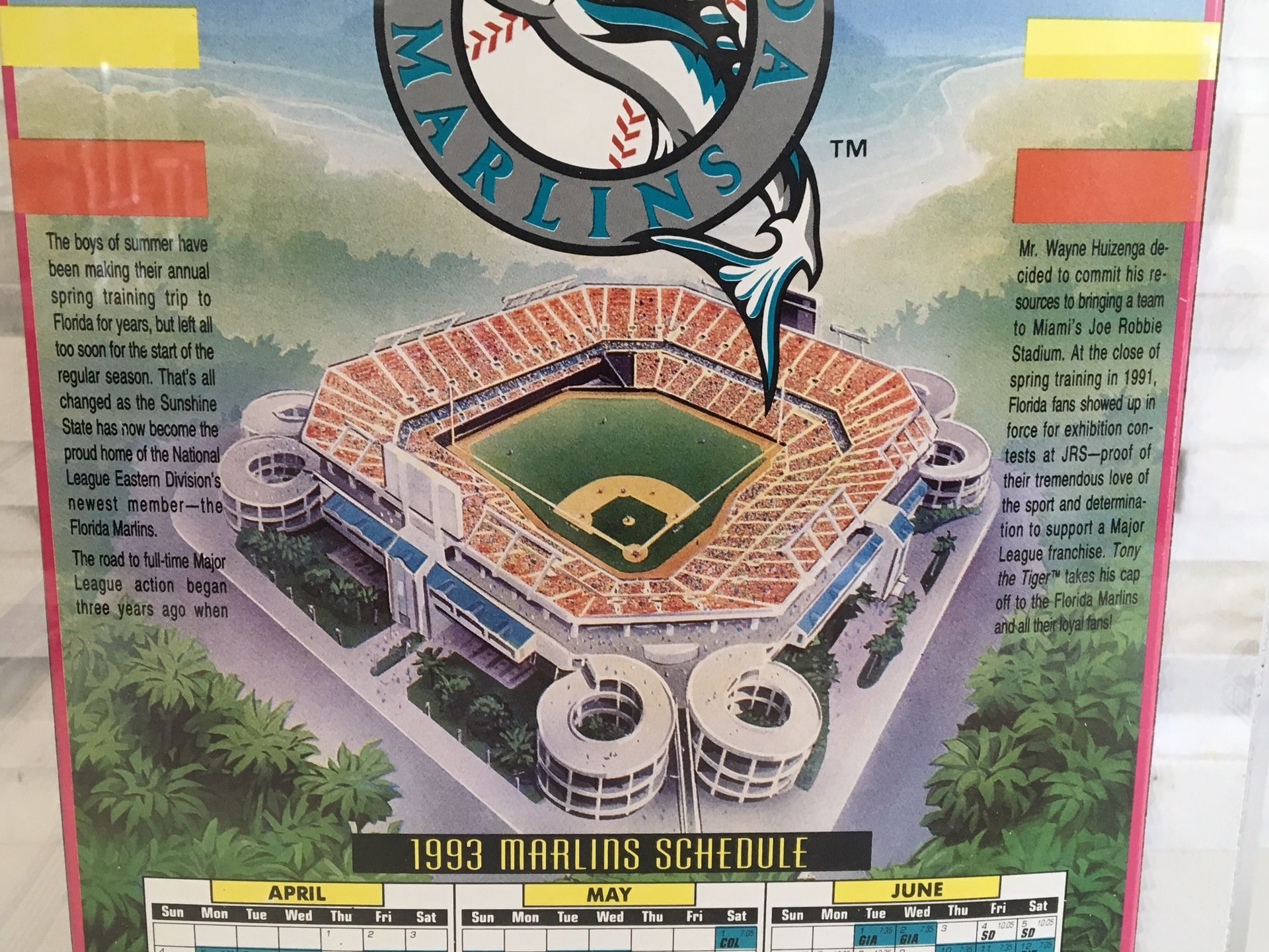 1993 florida marlins  30-Year Old Cardboard