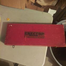 Antique Early 1926 Gilbert No 6 Erector Set In Wooden Box