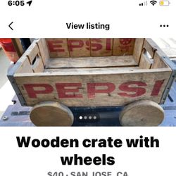 Wood Crate Wagon Pepsi