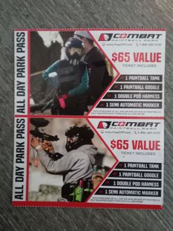 All day park passes @COMBAT PAINTBALL PARK