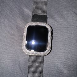 Moissanite Bust Down Apple Watch SE 2 