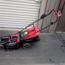 Electric Mower W/(2) Batteeies And Charger 