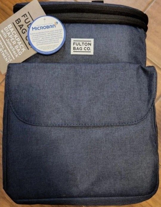 NEW! Fulton Bag Co Diaper Bag Backpack with Removeable Jumpsack & Changing Pad