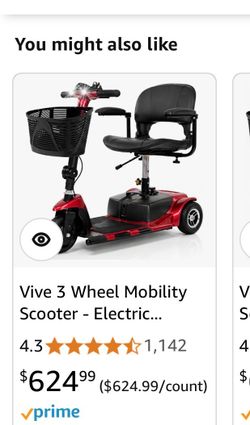 Vive 3 Wheel Mobility Scooter
