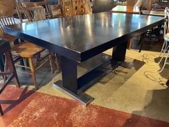 Black Contemporary Rectangular Dining Table