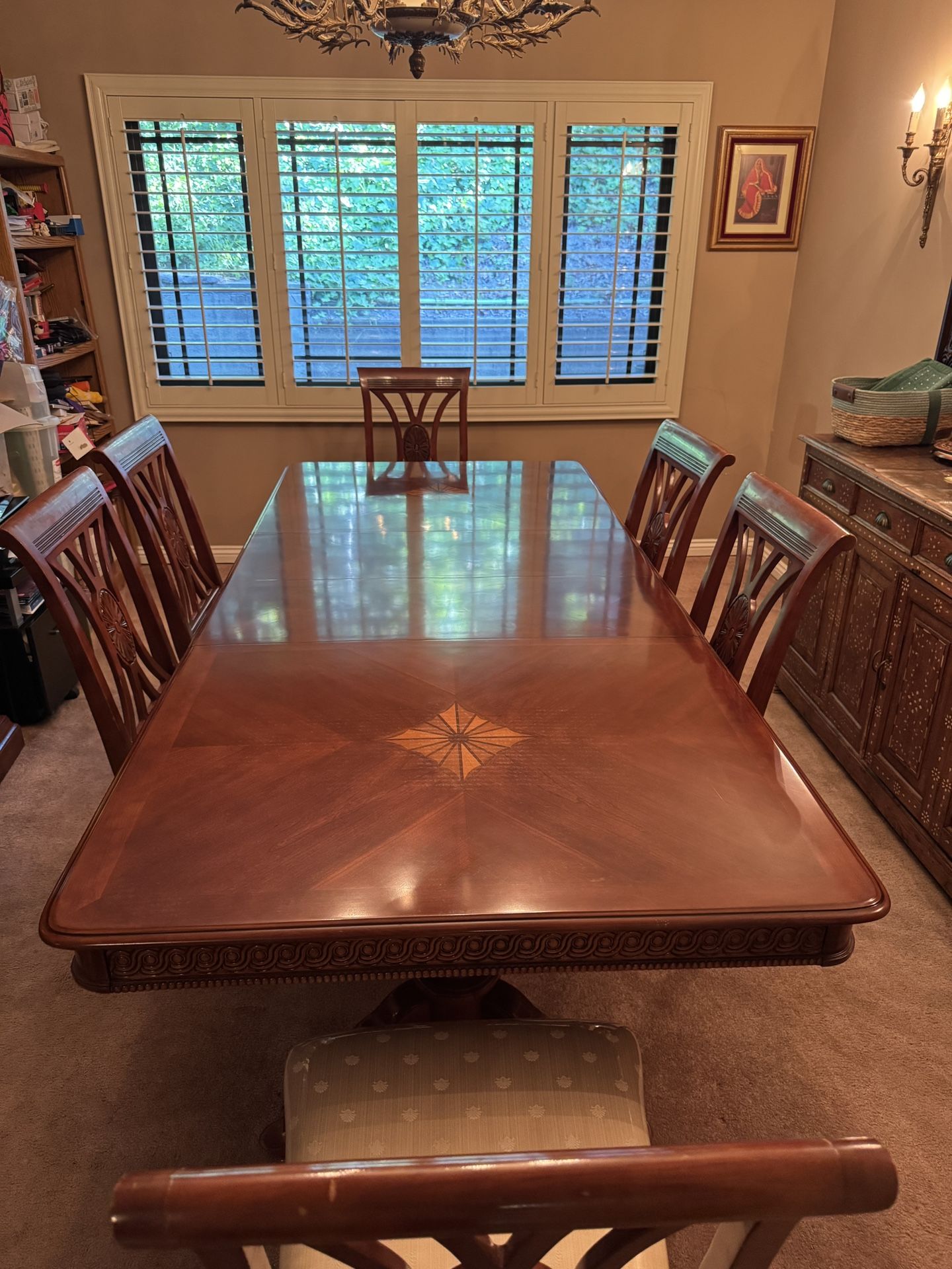 Dining Table Set With Credenza