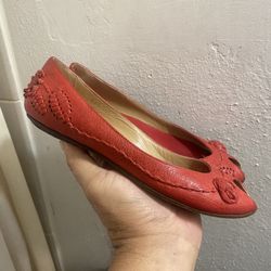 Valentino Garavani peep toe flats, size 35.5 Authentic