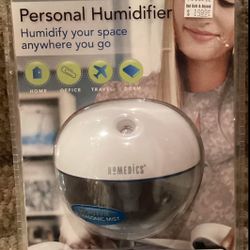 New/unopened HoMedics Ultrasonic Personal Humidifier Micro Fine Mist USB 