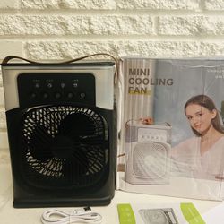 Portable Air Conditioner Fan,, DFITO 5 in 1 600ml Air Cooling Fan Timed Air Cooling Fan