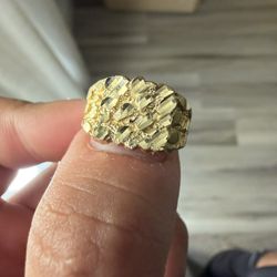Gold Nugget Ring 10k