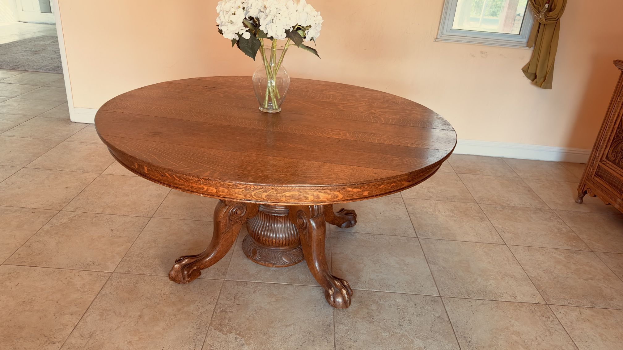 Cross Cut Antique Dining Table