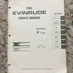 1965 Evinrude Sportwin 9.5 HP Service Manual