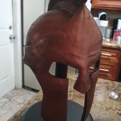 Greek Spartan Helmet Sculpture