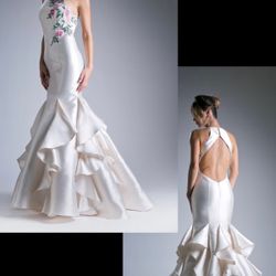 New With Tags Size 8 Fitted Mikado Formal Gown & Prom Gown $99