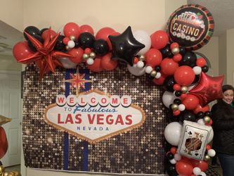 Casino Themed Party Backdrop (balloons Not Included)
