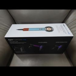 Dyson Supersonic Nural Professional Hair Dryer Blue Orange Adjustable Heat