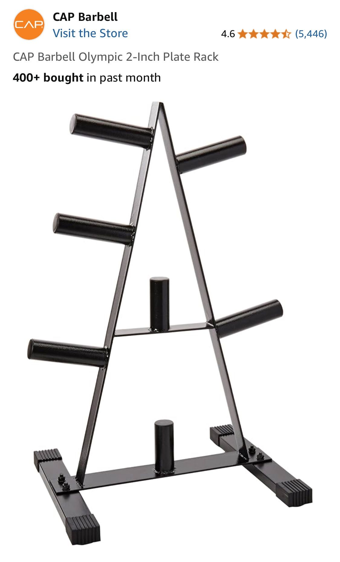 CAP Barbell Olympic 2-Inch Plate Commercial Storage Rack NEW IN BOX
