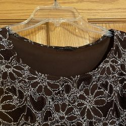 FREE: Small Jaipur Brown Lined Lace Top A Little Sparkly 