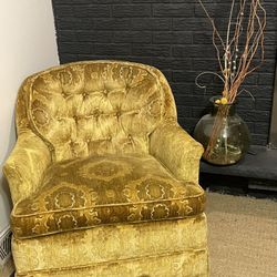 MCM Golden Velvet Burnout Chair 