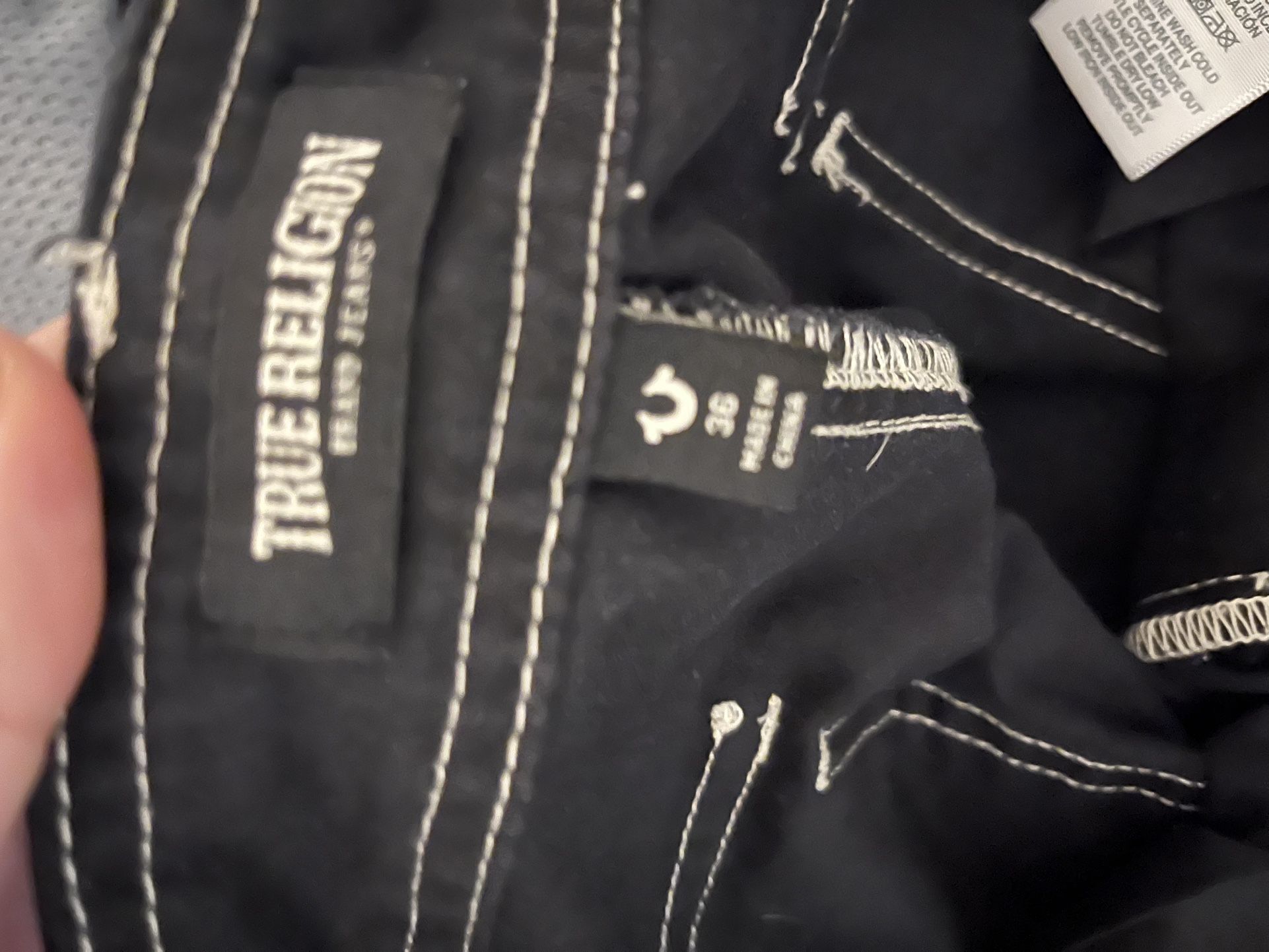 True Religion. Black Cargo Pants