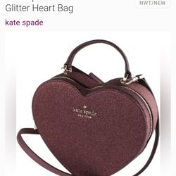 Kate Spade Glitter Heart Purse Never Used