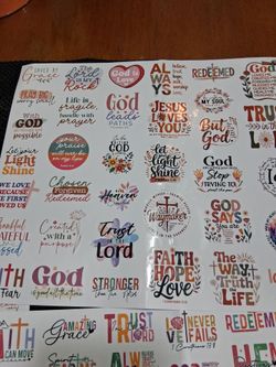 144 CHRISTIAN Waterproof  stickers