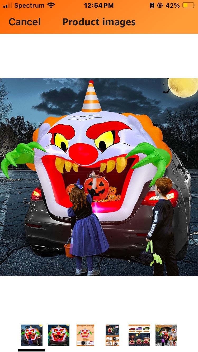 NEW Open Box 4 Ft Halloween Inflatable Outdoor Decorations, Trunk Or Treat Clown