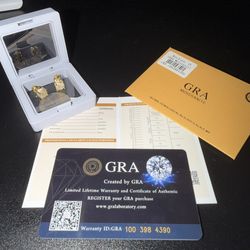 VVS1 MOISSANITE CUBIC STUD EARRINGS