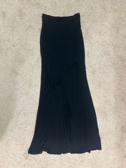bebe Women’s Black Maxi Skirt XS – Long Skirt with Front Slit