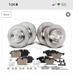 Drilled & Slotted Disc Brake Rotors and Ceramic Pads Kit, 12 Pcs, Front & Rear, A-Premium, APBRPS133