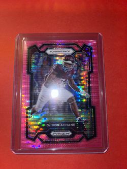2024 Prizm Draft Picks De’Von Achane Neon Pink Pulsar /15