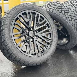 22" Wheels Rims Tires Chevy Silverado Tahoe GMC Sierra Yukon Cadillac