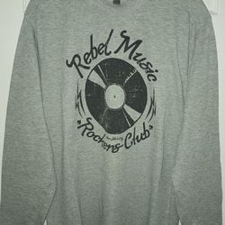 New York City Rebel Music Rockers Club Gray Long Sleeve Shirt Large