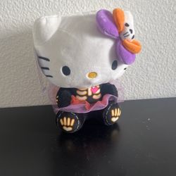 Hello Kitty Halloween 2024 o Costume Plush with Skeleton Costume 8”