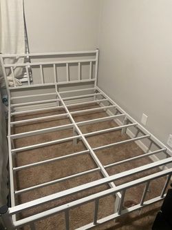 White Full Size Bed Frame
