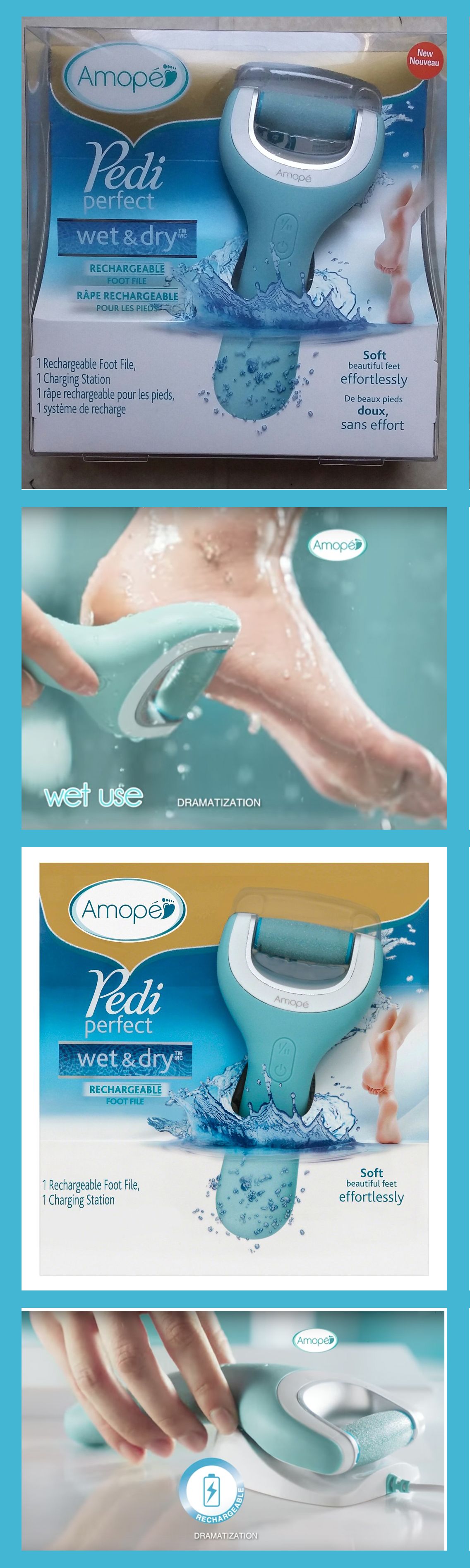 Amope Pedi Perfect Pro Rechargeable Foot File Kit Brand New for Sale in  Lindenhurst, NY - OfferUp