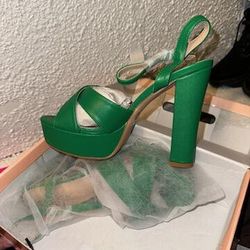 New Heels Size 9 Green Women's Heels 