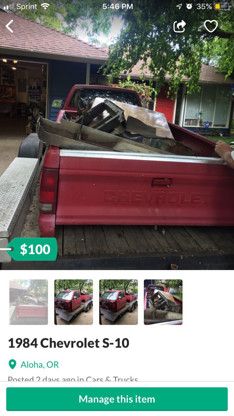 Chevy s10 1985 parts
