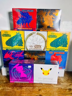 Pokémon TCG Elite Trainer Box Lot (12 + Boxes) All must Go Today!