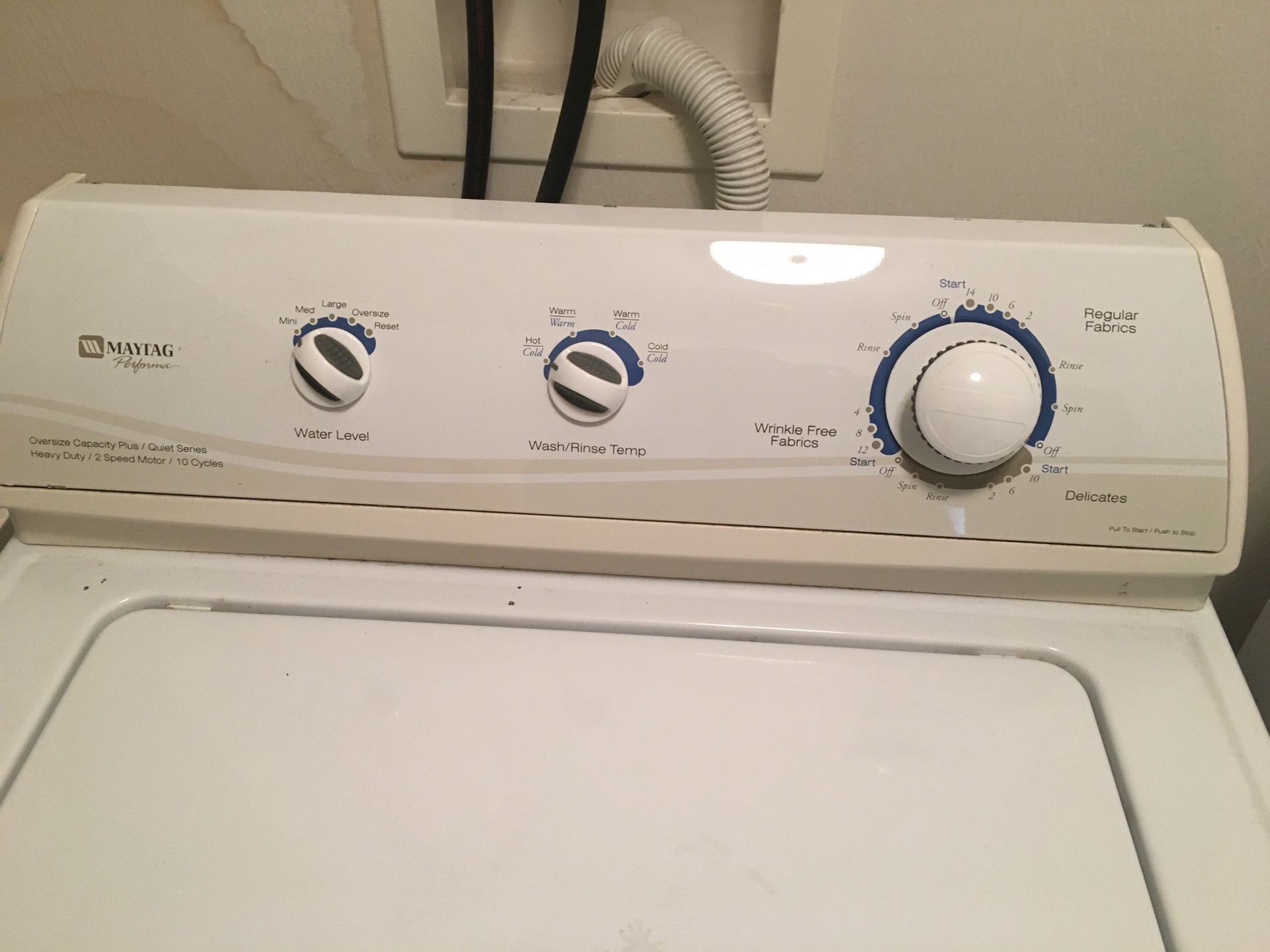 Maytag washer and dryer ( oversize capacity plus, quiet series) for