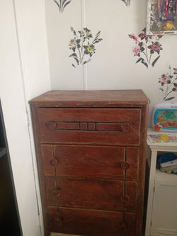 Desk and dresser