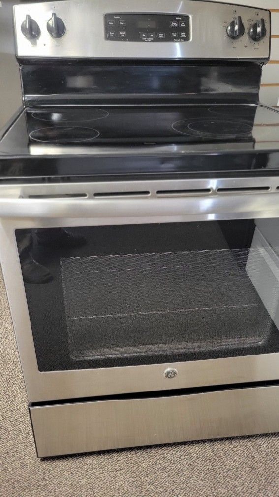 GE ELECTRIC RANGE STOVE OVEN STAINLESS STEEL WORK PERFECT DELIVERY AVAILABLE
