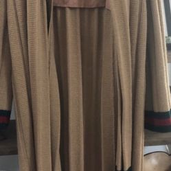 Vintage Gucci . 1976 Sweater Trench coat , Traditional Colors . Authentic ,