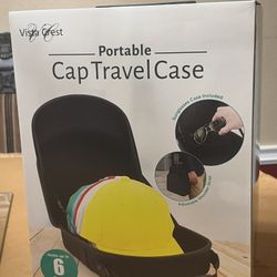 Vista Crest Portable Cap Trave Case with Handle - Holds Up to 6 Caps New