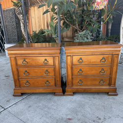 Made by Bernhardt solid wood nightstands