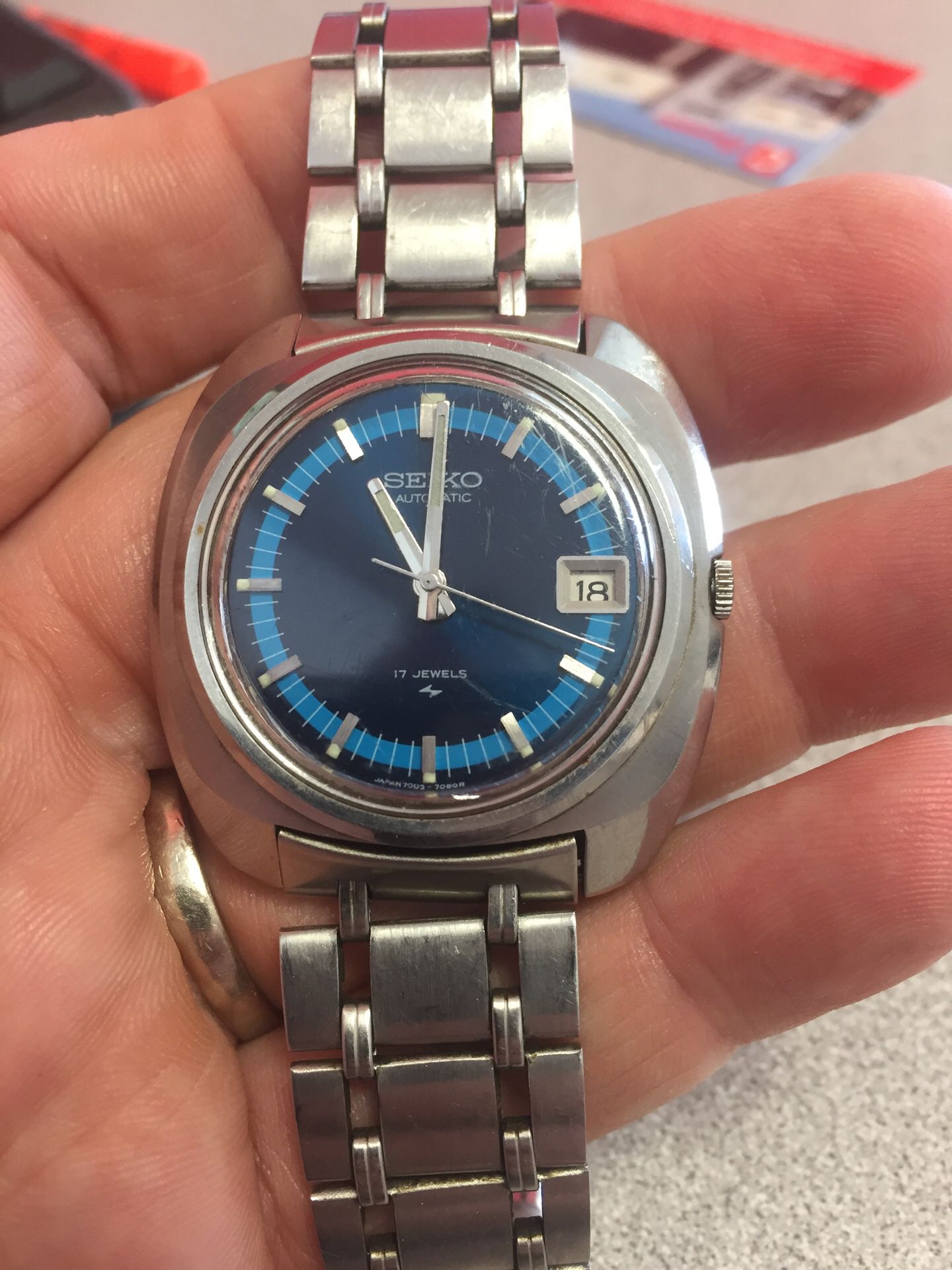 Seiko 7005-7089 automatic men's watch. 1971 works great. for Sale in Glen  Carbon, IL - OfferUp