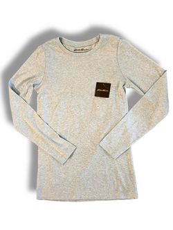 Eddie Bauer Outdoor Women's Long Sleeve Heather Blue Crewneck Shirt Size Medium