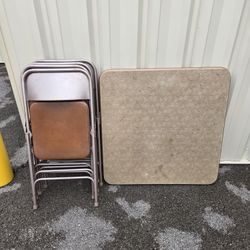 Card Table And Chairs."CHECK OUT MY PAGE FOR MORE DEALS "